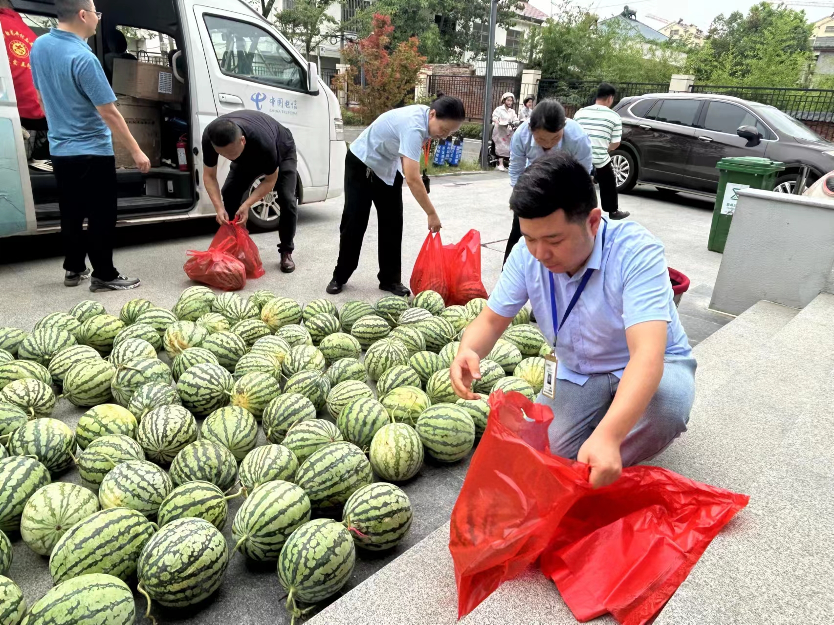 夏日綠意濃，黨心連民心 —— 安徽邦和物業(yè)與中國電信葉集分公司共繪鄉(xiāng)村振興新畫卷